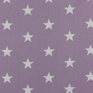 Popelin Sterne groß violett mauve