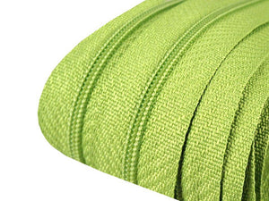 Endlos-Reißverschluss spiralförmig, 3 mm, grün limonengrün