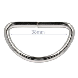 D-Ring, 38 mm, silber glänzend