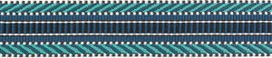 Gurtband, 38 mm, Ethno, blau