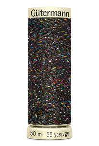 Gütermann Metalleffekt-Faden W 331, 50 m, schwarz multicolor Nr. 71