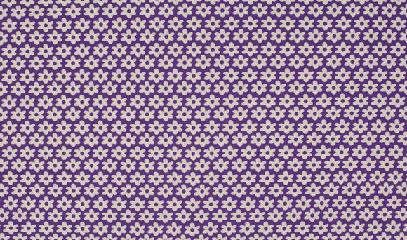 Baumwollstoff Blumen violett