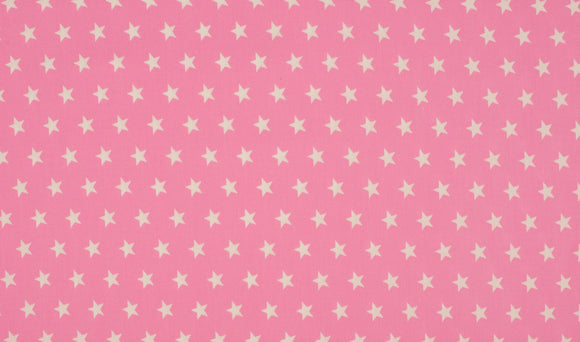 Baumwollstoff Sterne rosa