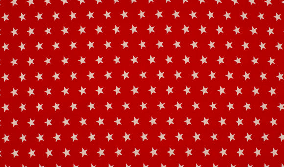 Baumwollstoff Sterne rot
