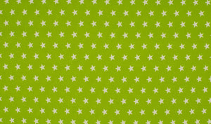 Baumwollstoff Sterne grün limonengrün