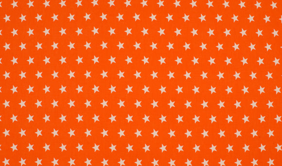 Baumwollstoff Sterne orange