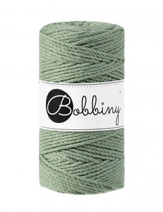 Bobbiny Makramee-Kordel, dreifach gedreht, 3 mm, eucalyptus green