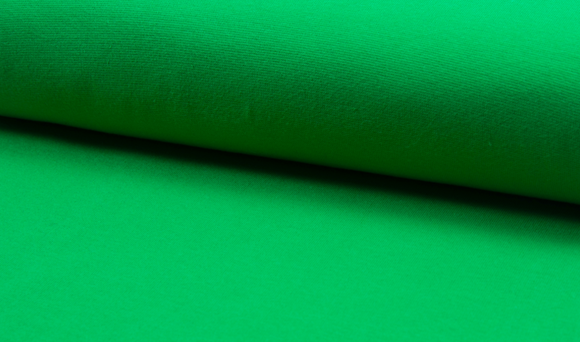 Feinstrickbündchen Uni grün kräftig